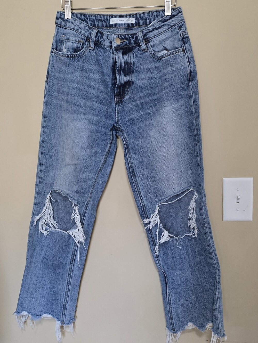 Altar'd State Washed Blue Denim Jeans